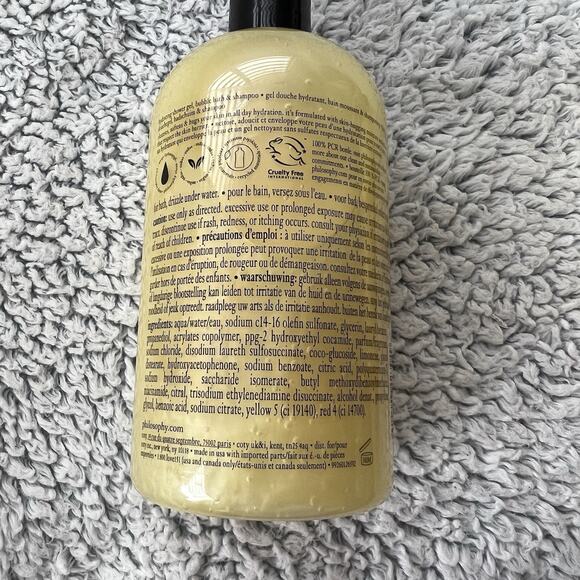 2 Philosophy LEMON CUSTARD Hydrating Shower Gel Lot 16 fl oz each Bath Set NEW - Picture 5 of 9